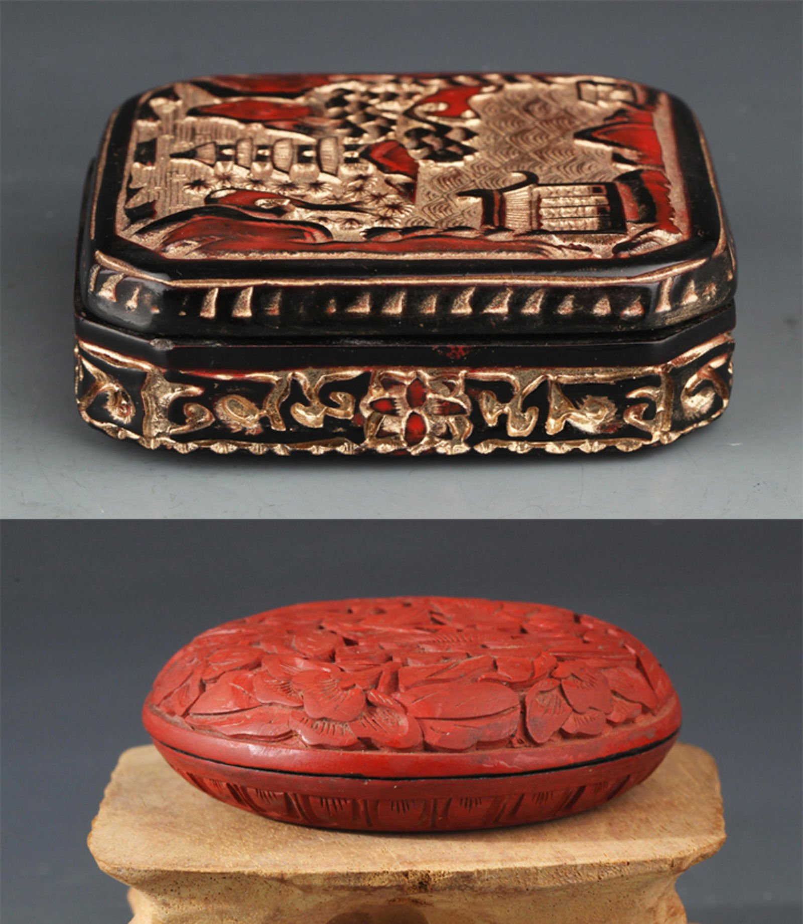 FINELY CARVED WOODEN BOX WITH COVER (1 of 9)