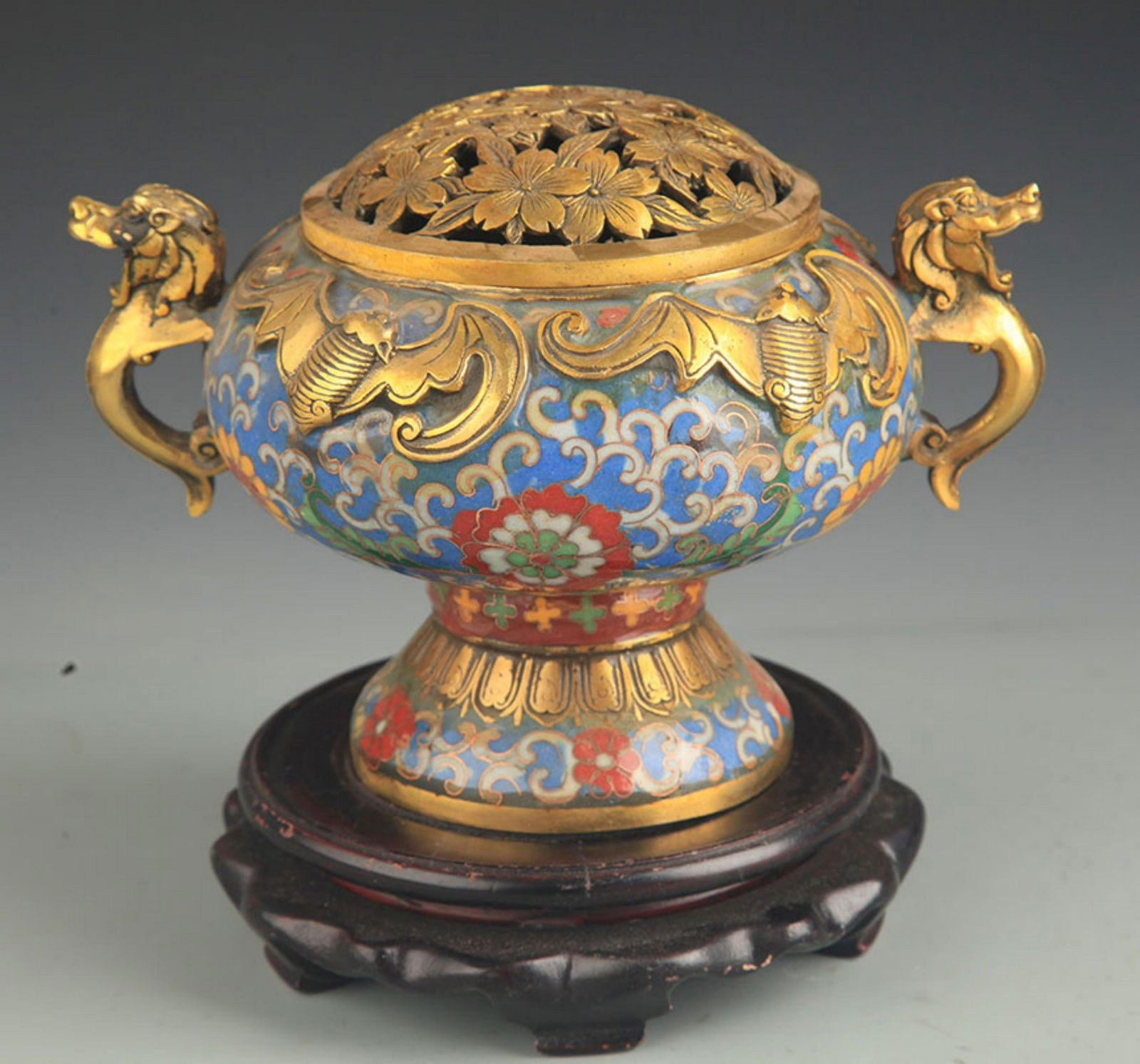 CLOISONNE ENAMEL BRONZE AROMATHERAPY (1 of 5)