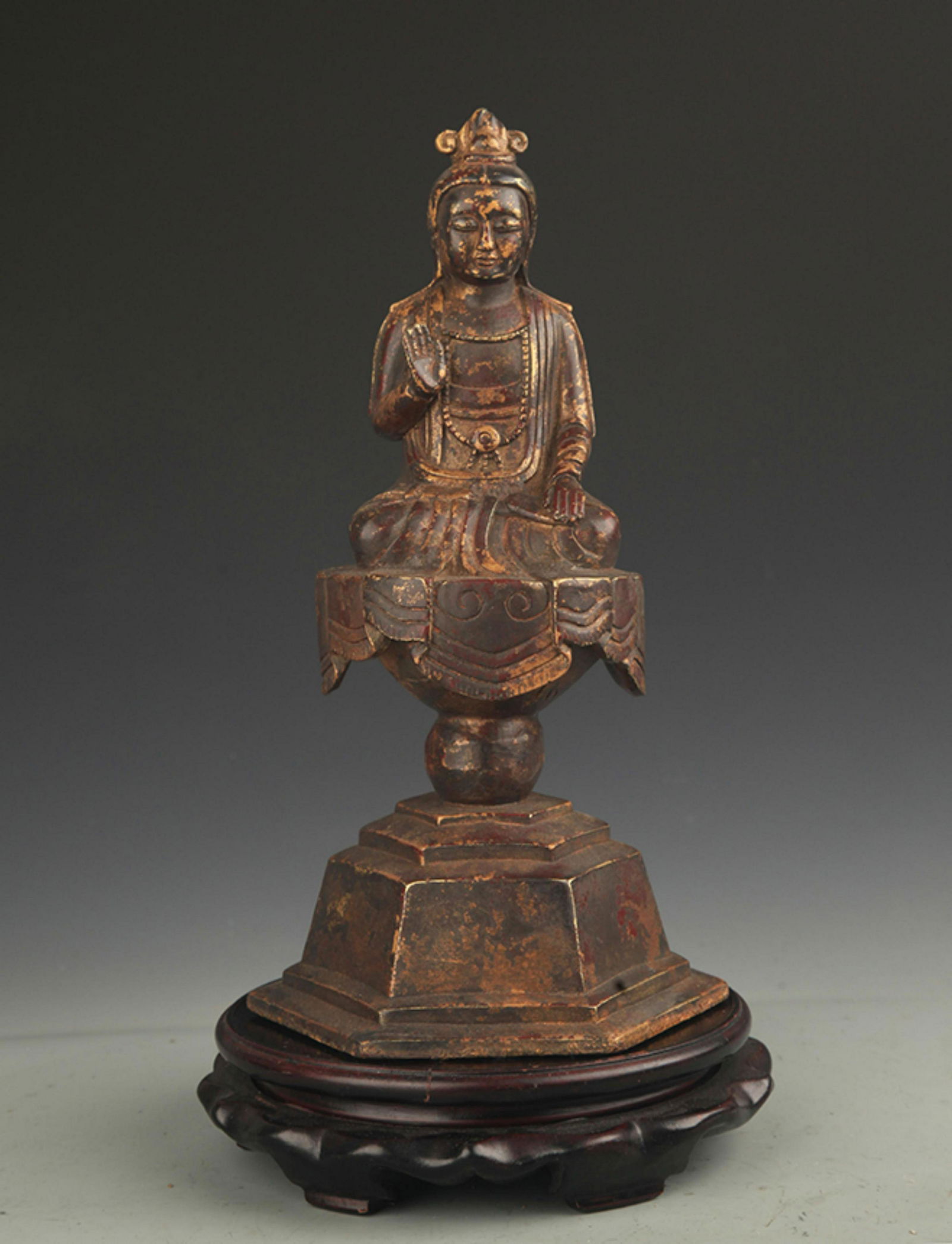 RARE BRONZE MAHASTHAMAPRAPTA STATUE (1 of 5)