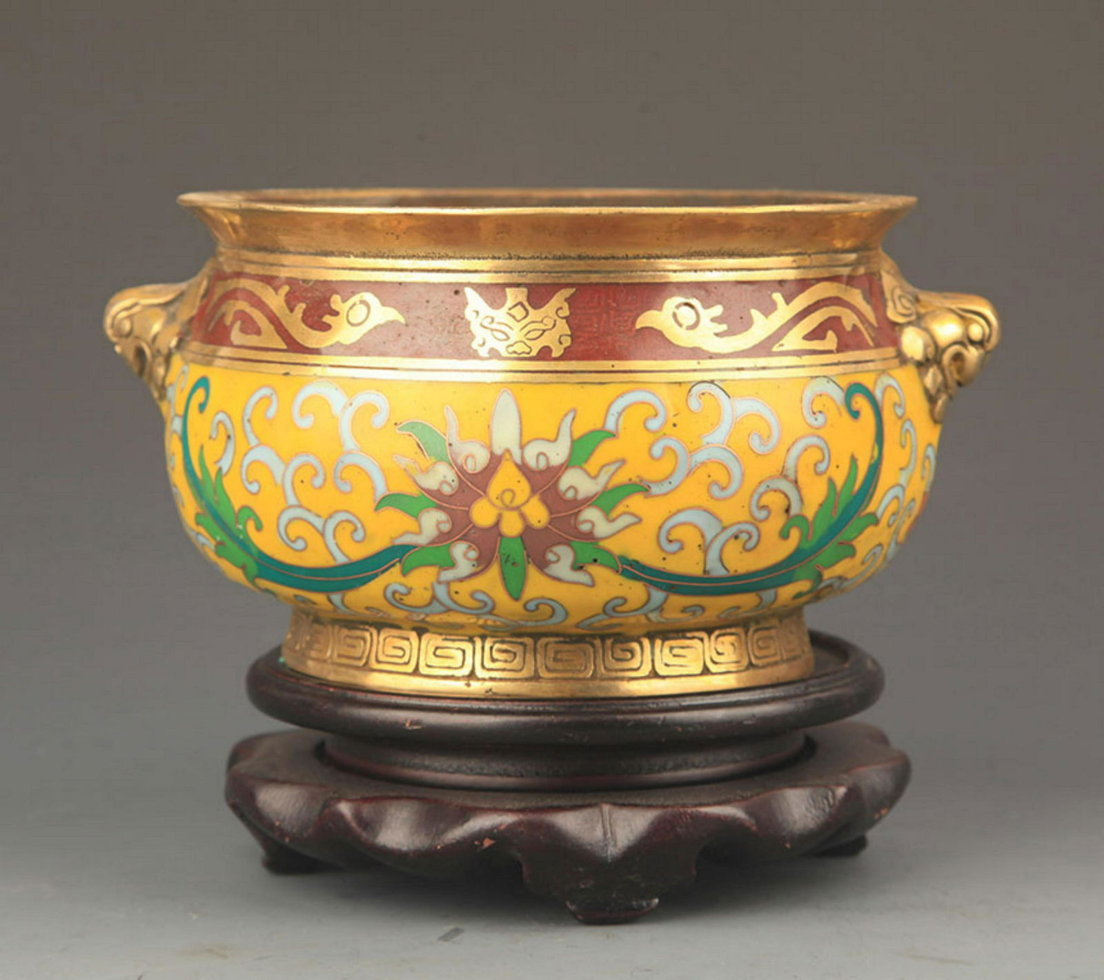CLOISONNE ENAMEL GUI TYPE INCENSE BURNER (1 of 4)