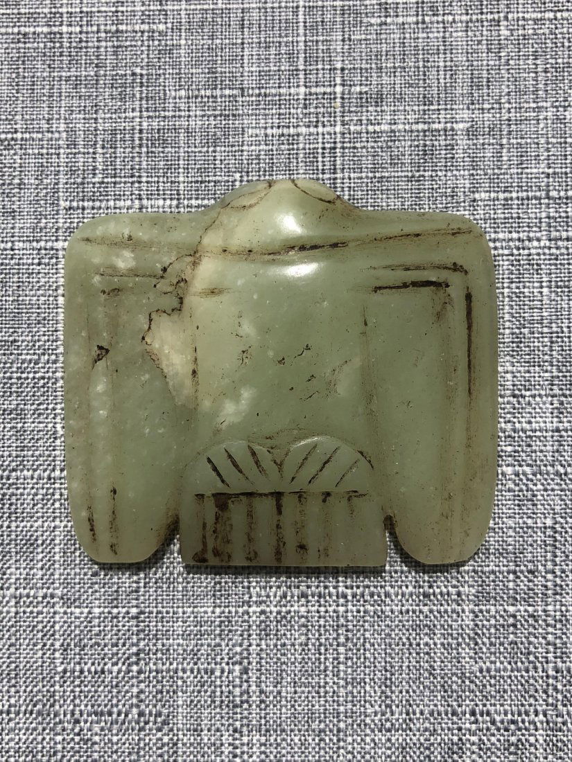 A RARE HONGSHAN CULTURE BIRD SHAPED JADE (1 of 4)