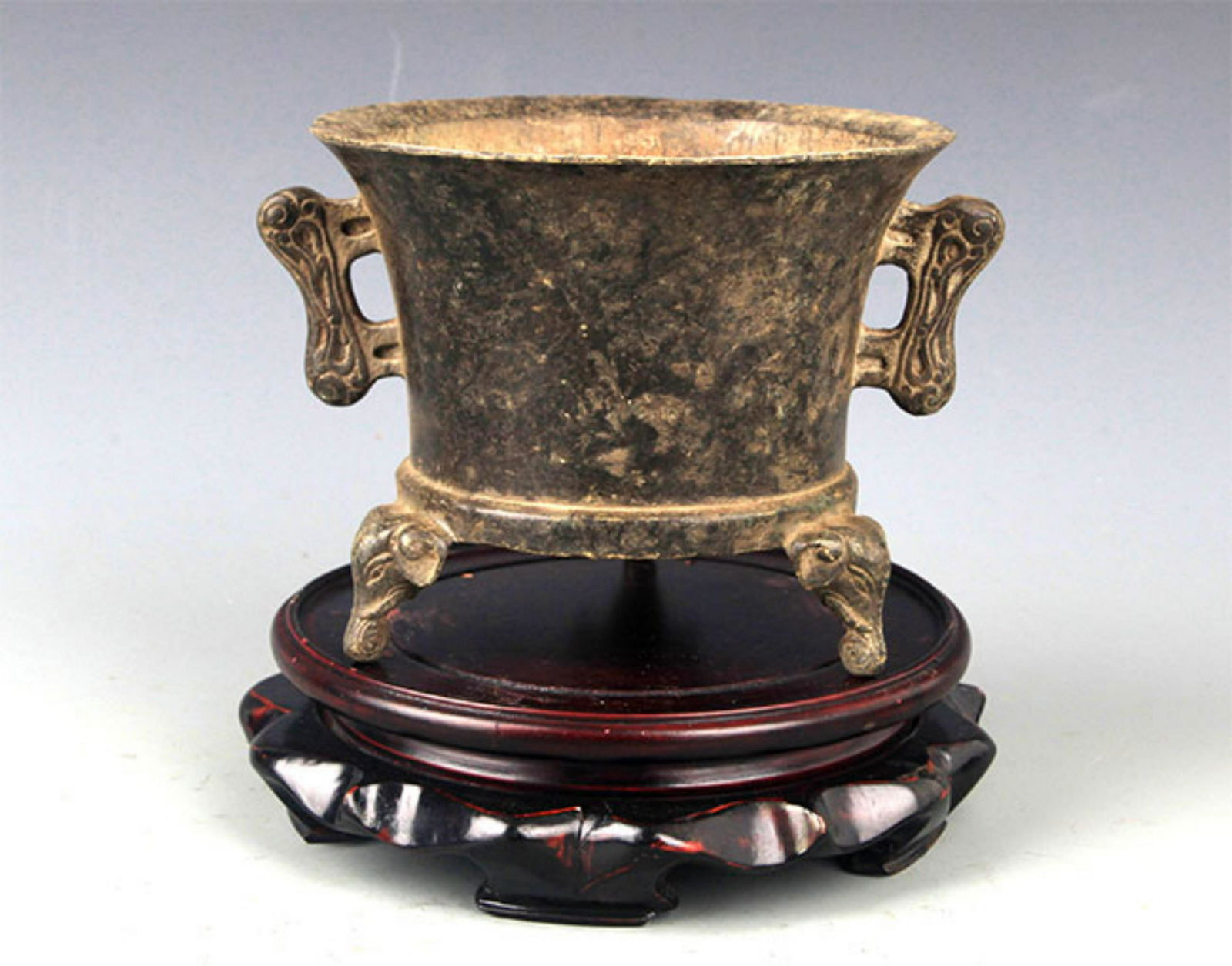 A DOUBLE EAR BRONZE CENSER (1 of 5)