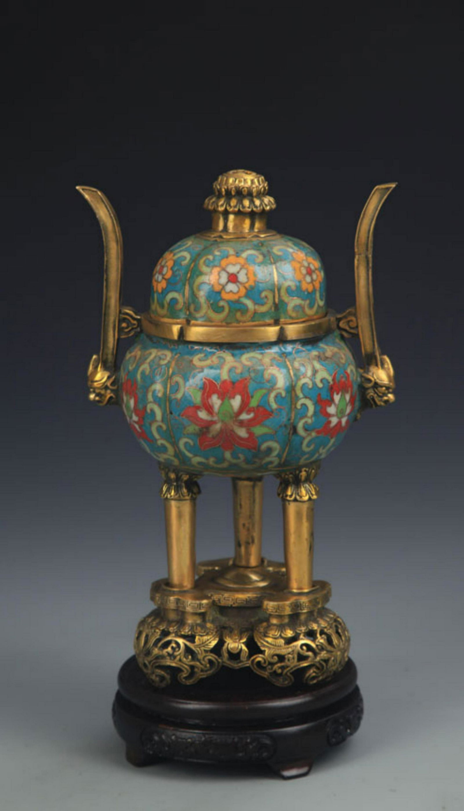 RARE BRONZE CLOISONNE ENAMEL AROMATHERAPY (1 of 9)