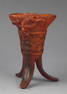 A FINELY CARVED HORN MADE WINE CUP