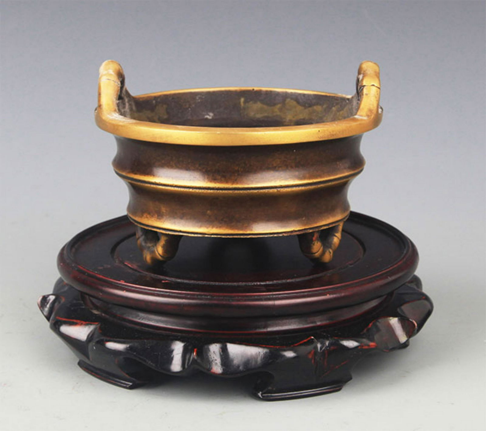 A BAMBOO SHAPED BRONZE CENSER (1 of 4)
