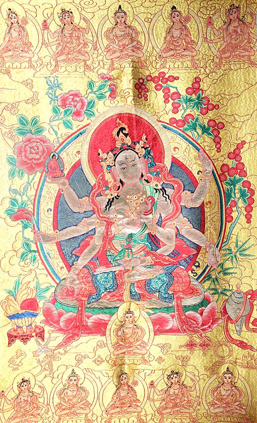 A FINE TIBETAN THANGKA ON FABRIC (1 of 4)