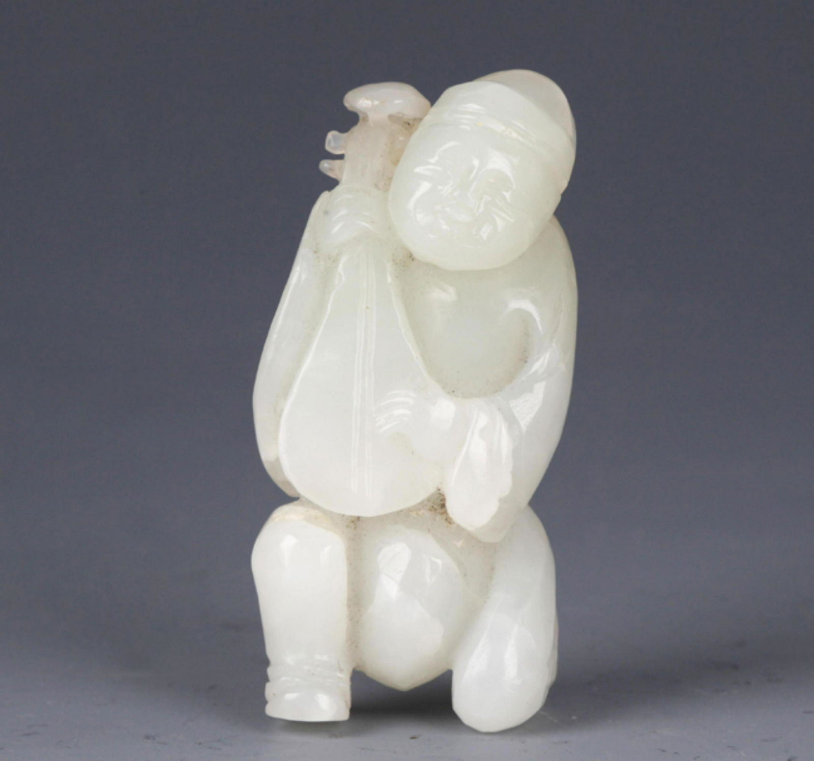 A FINELY BOY PLAYING HETIAN WHITE JADE PENDANT (1 of 5)