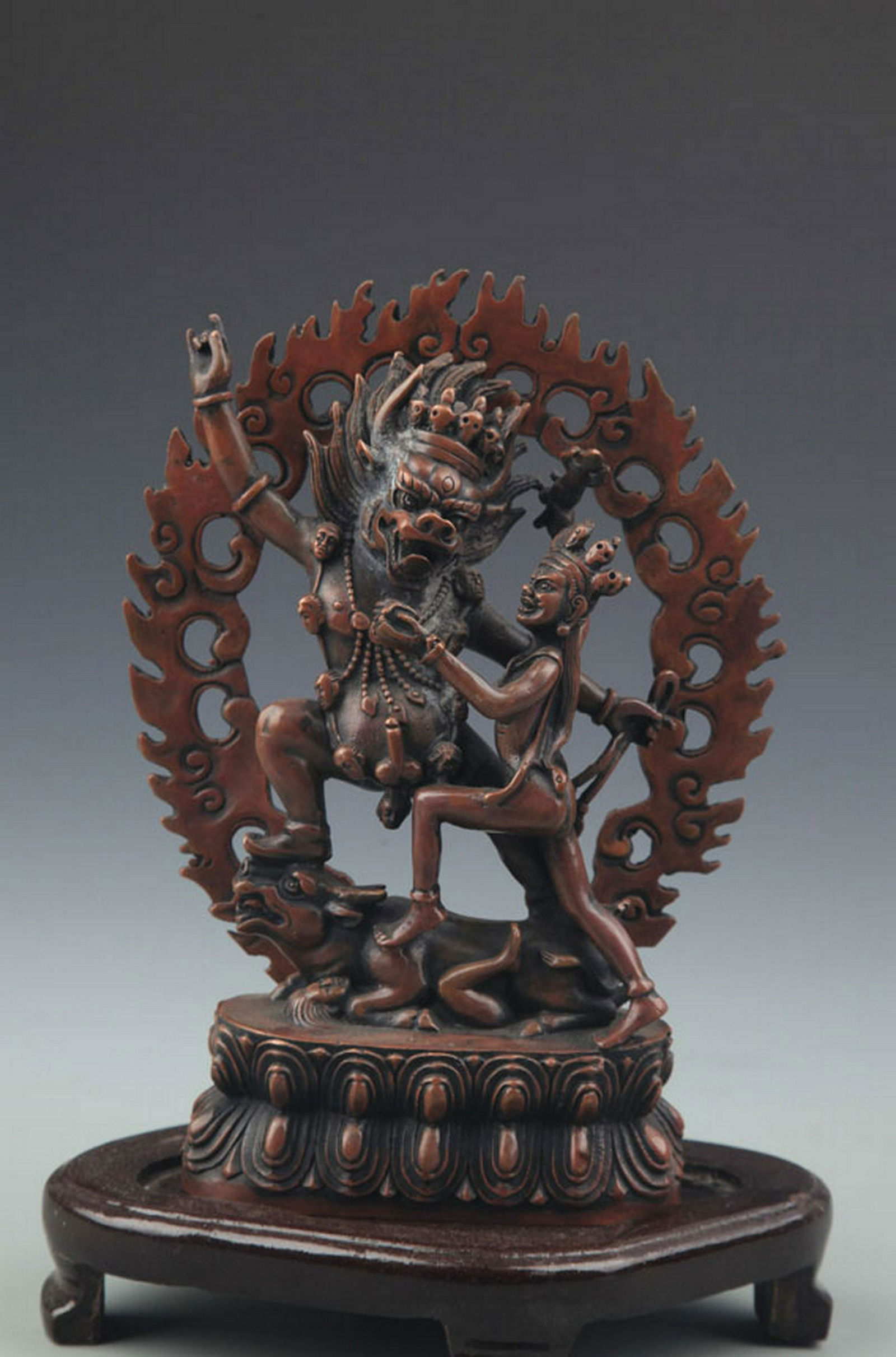RARE FINE BRONZE TIBETAN BUDDHISM STATUE (1 of 5)