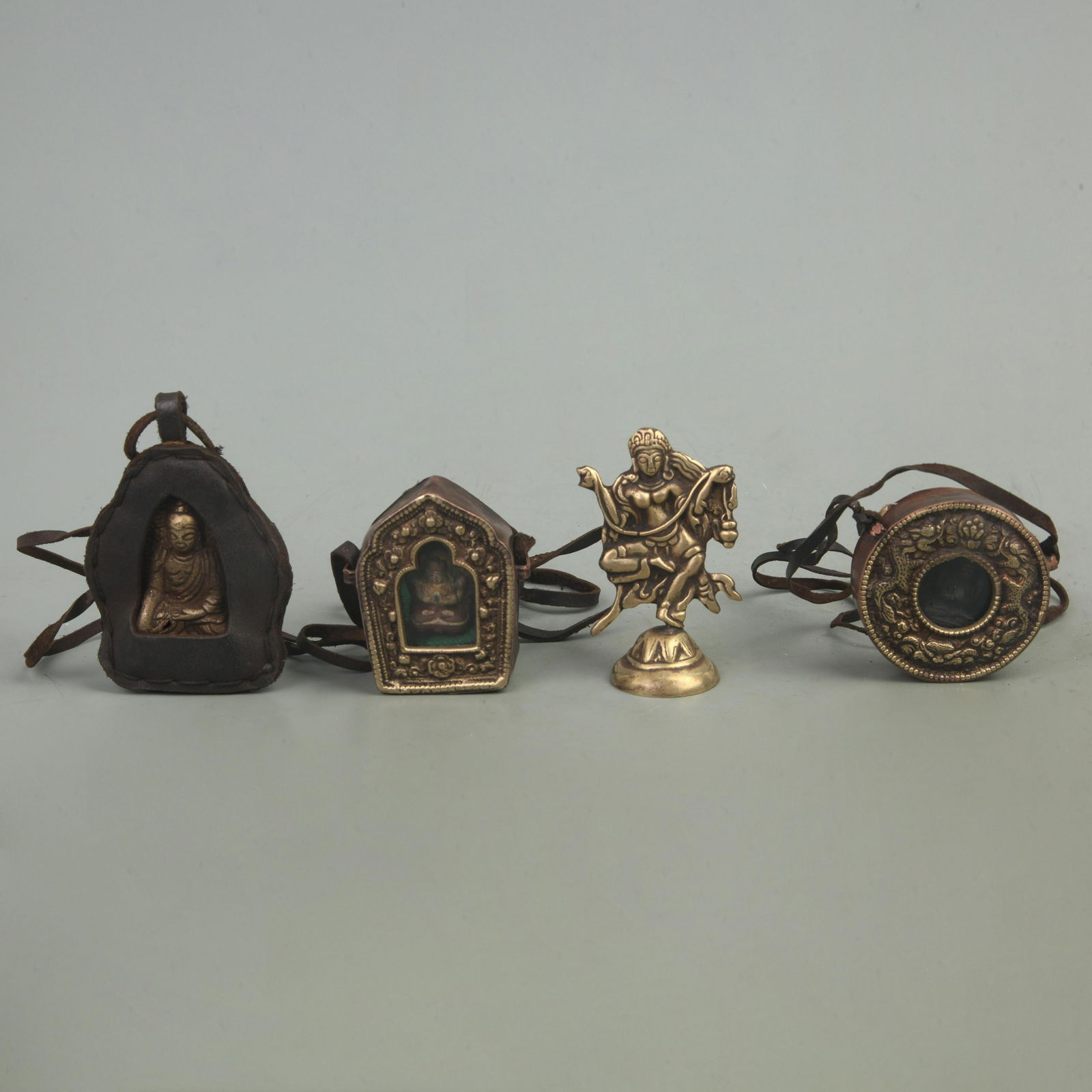 GROUP TIBETAN BUDDHISM BRONZE PENDANT (1 of 7)