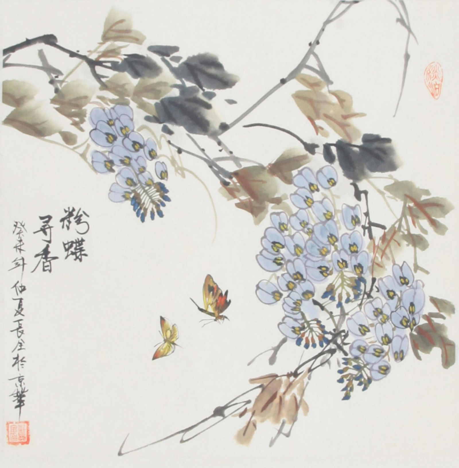A FINE CHINESE PAINTING, ATTRIBUTED TO QIU CHANG QUAN: Modern, High: 12.5 inch; Width: 12.5 inch