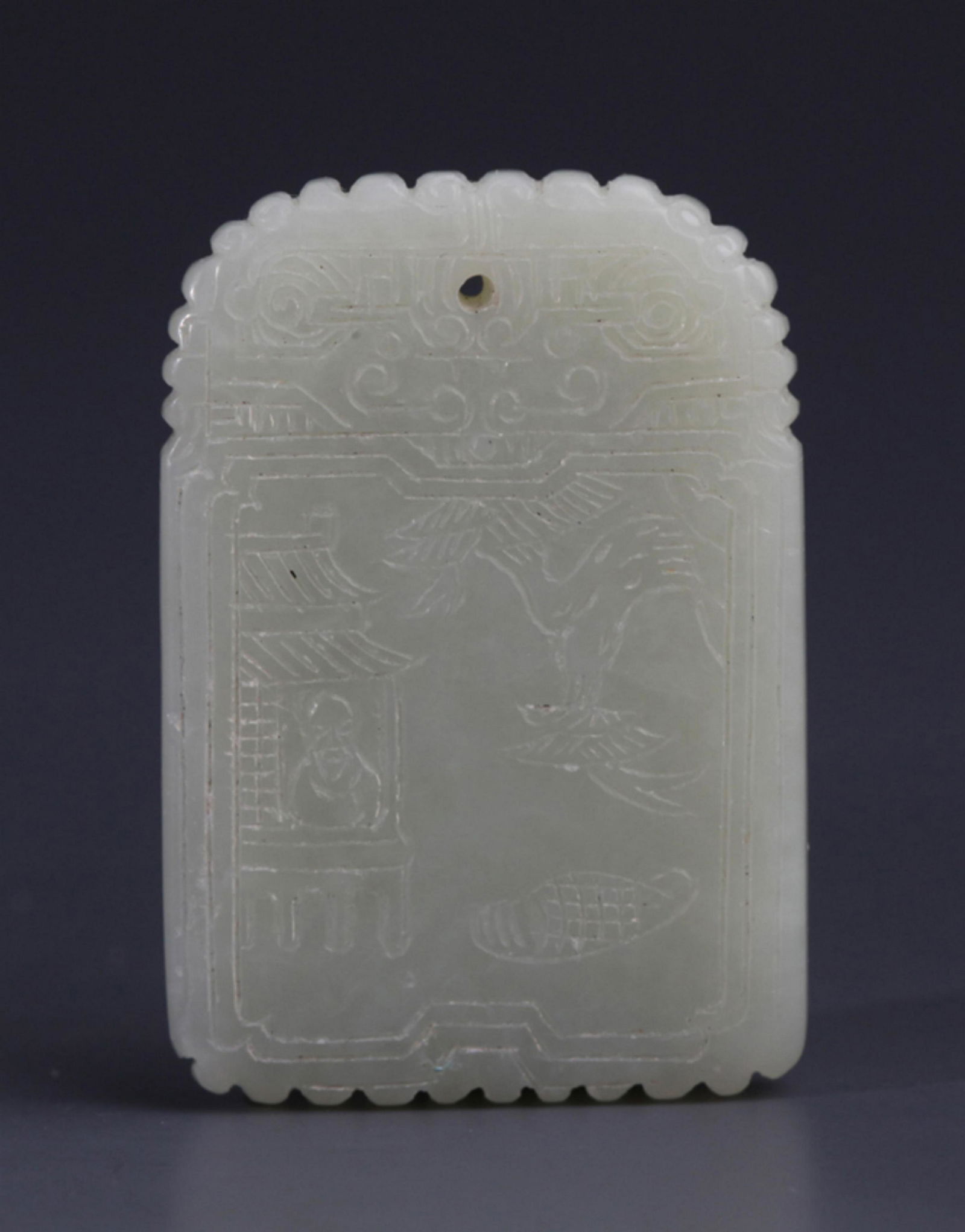 A FINE PALE CELADON JADE LANDSCAPING PENDANT (1 of 4)