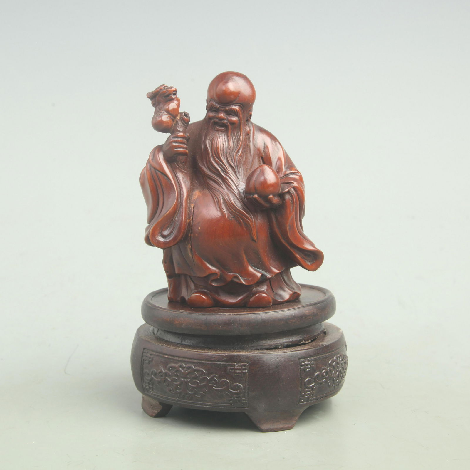 A FINE BOXWOOD LONGEVITY GOD FIGURE (1 of 5)