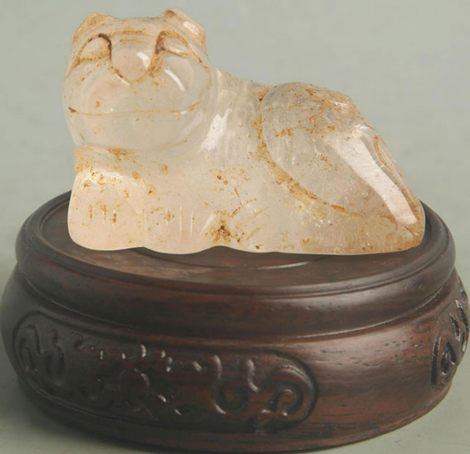 A FINE SMALL CRYSTAL RUI SHOU FIGURE (1 of 5)