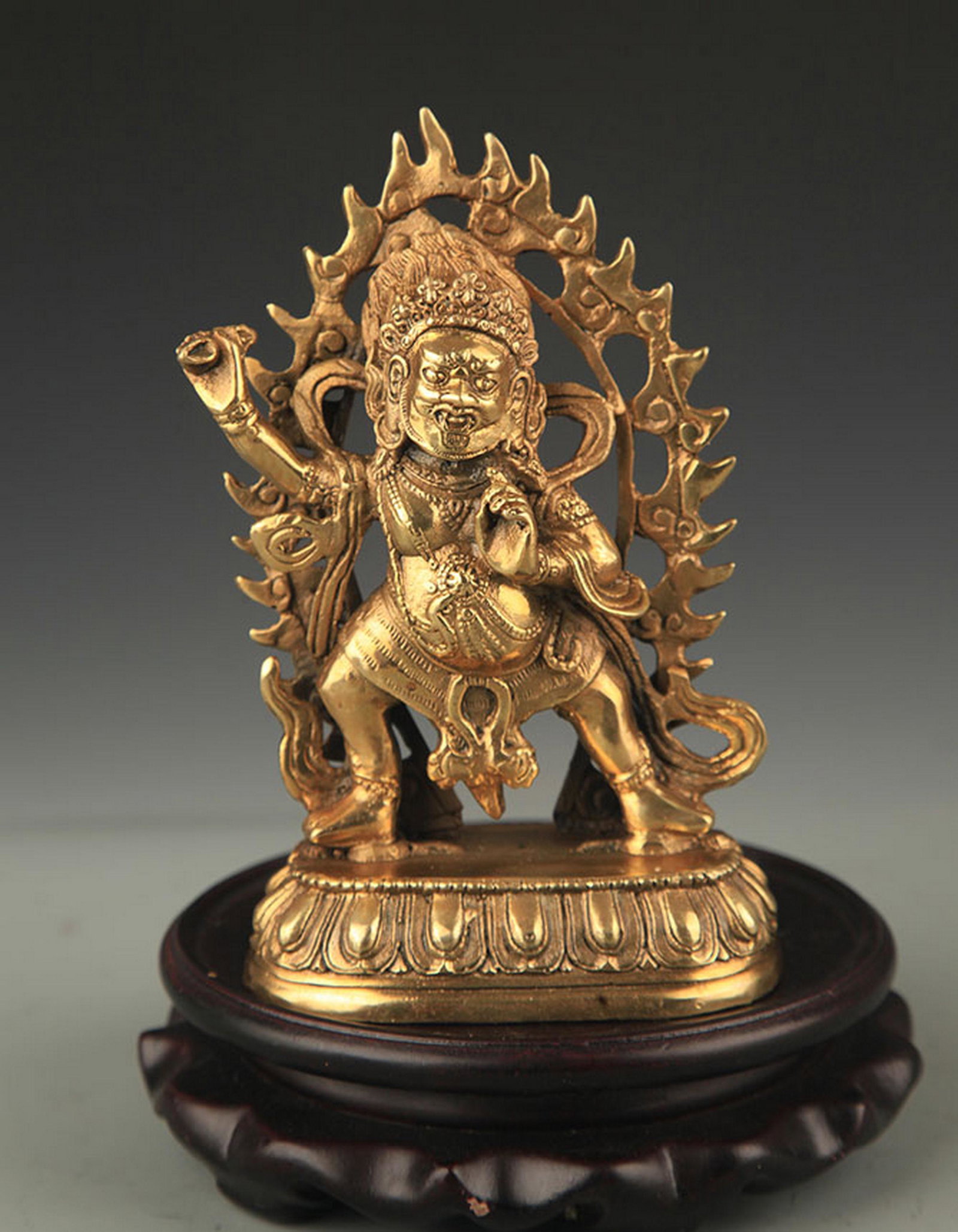 TIBETAN BUDDHISM BRONZE VAJRAYANA BODHISATTVA FIGURE: Modern, High:3.5 inch; Width:3.0 inch