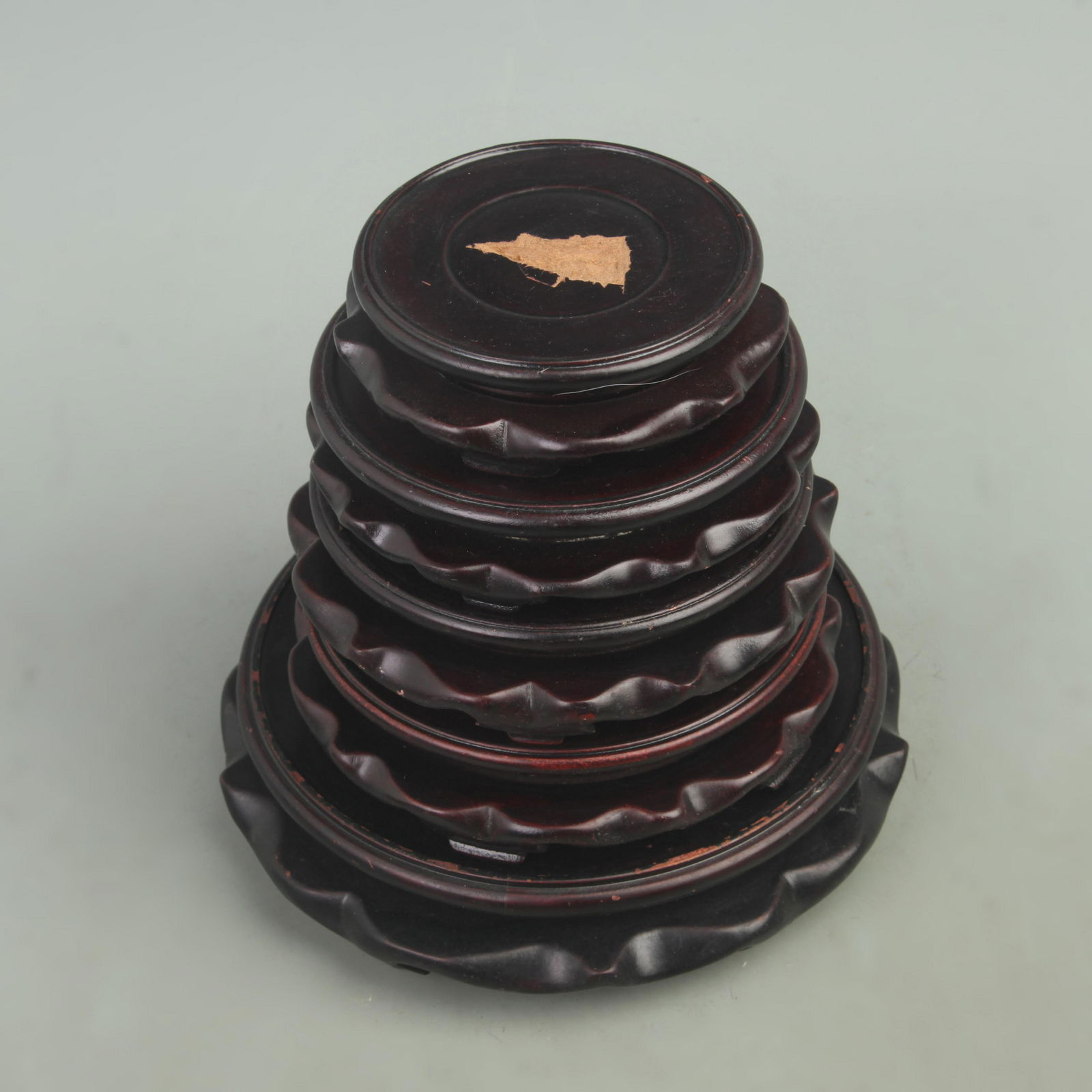 GROUP OF FIVE WOODEN BASE (1 of 10)