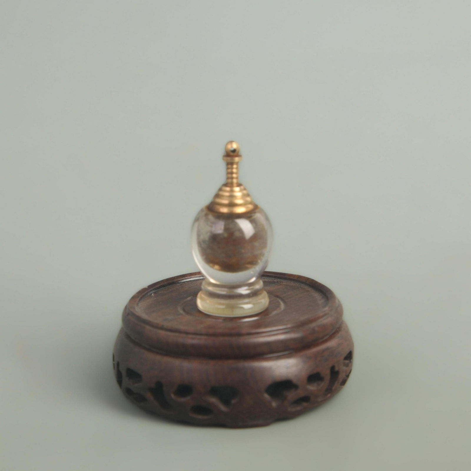 A FINE CRYSTAL TIBETAN STUPA (1 of 3)