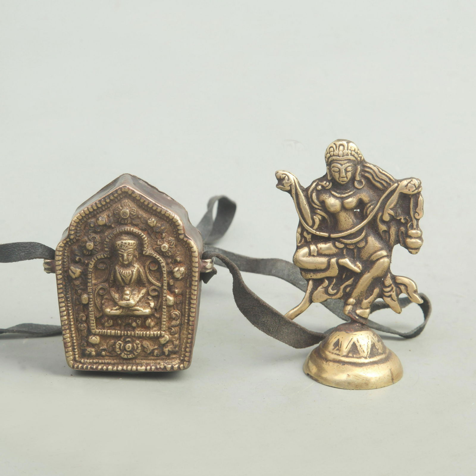 GROUP TIBETAN BUDDHISM BRONZE PENDANT (1 of 9)