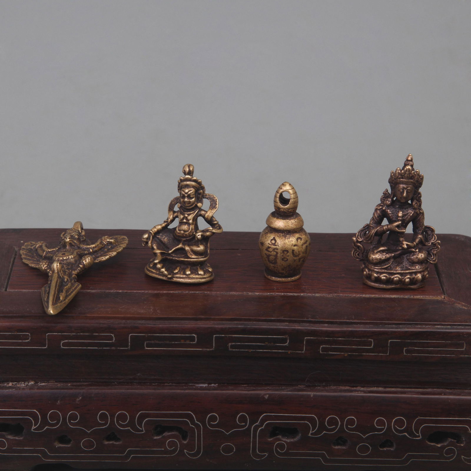 GROUP TIBETAN BUDDHISM BRONZE PENDANT (1 of 4)