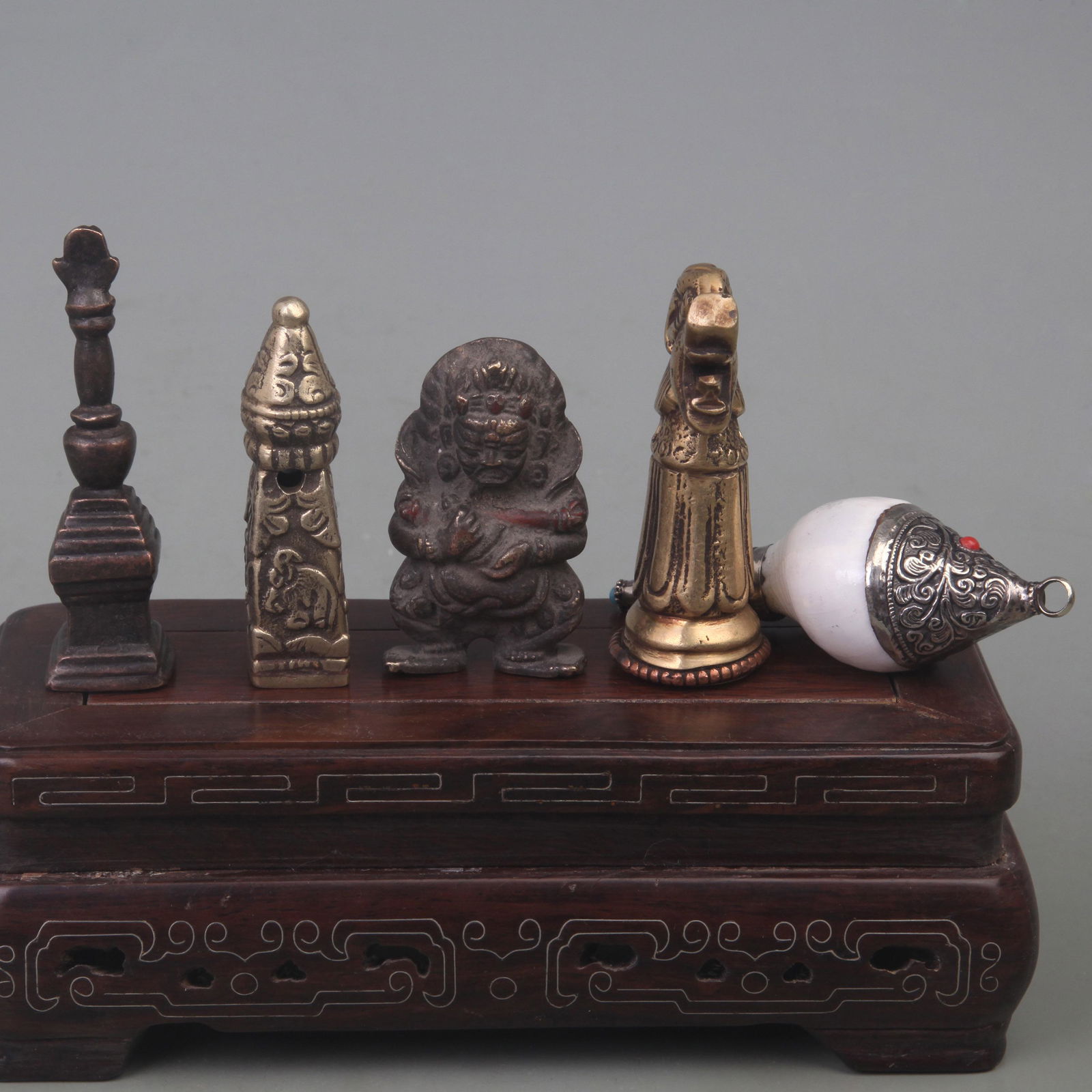 GROUP TIBETAN BUDDHISM BRONZE PENDANT (1 of 8)