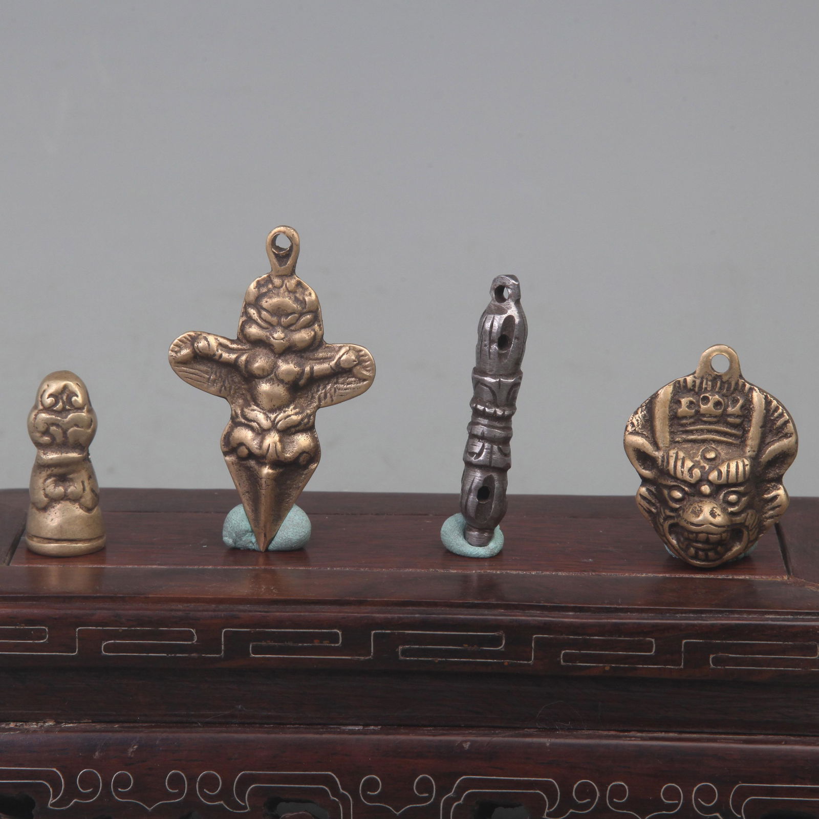 GROUP OF TIBETAN BUDDHISM INSTRUMENTS PHURBA (1 of 4)