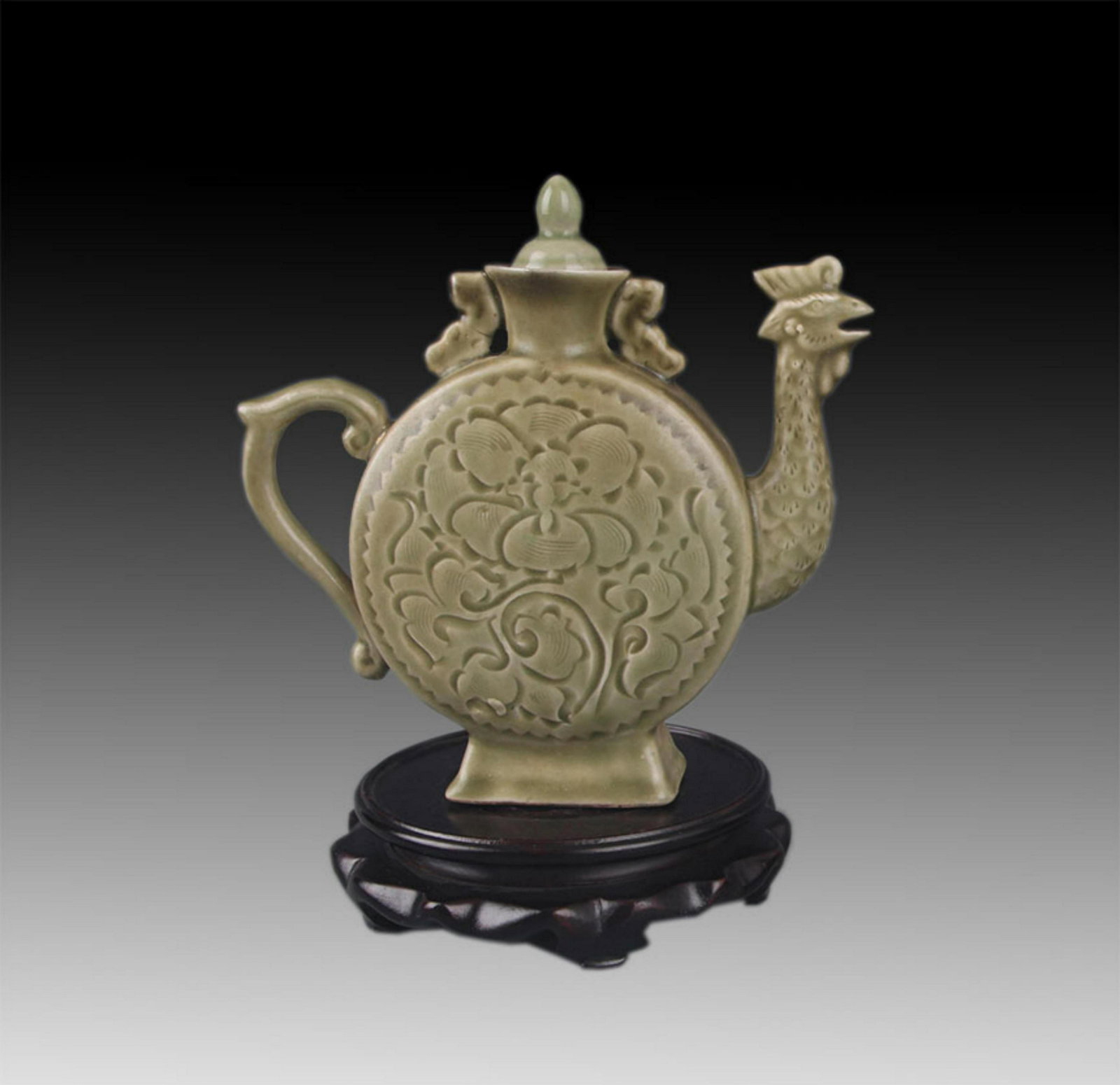 A FINE LIGHT BLUE COLOR GLAZED PORCELAIN EWER (1 of 7)