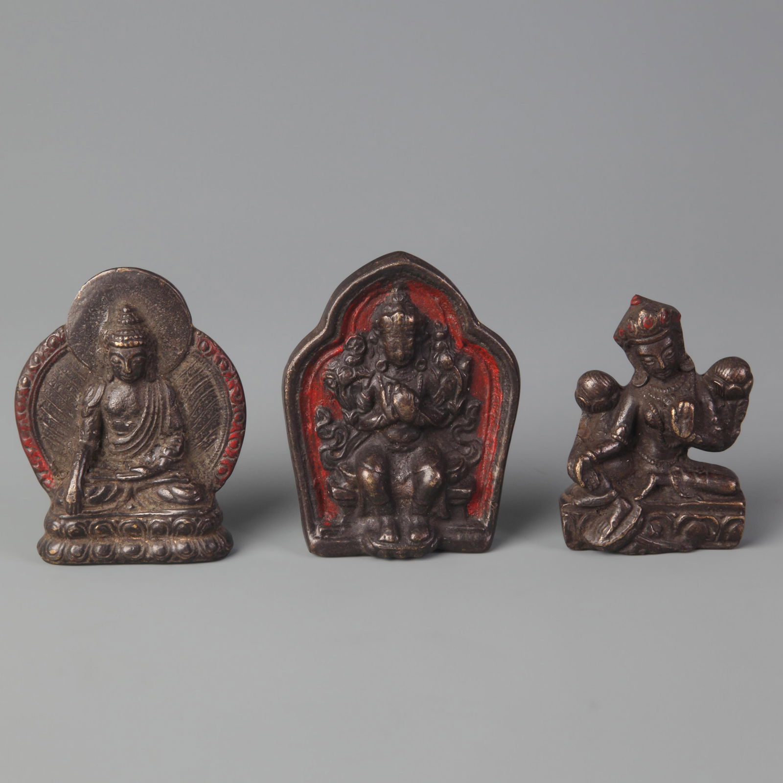 TIBETAN BUDDHIST STATUES PENDANT OF SHAKYAMUNI BUDDHA AND MAITREYA BODHISATTVA (1 of 9)