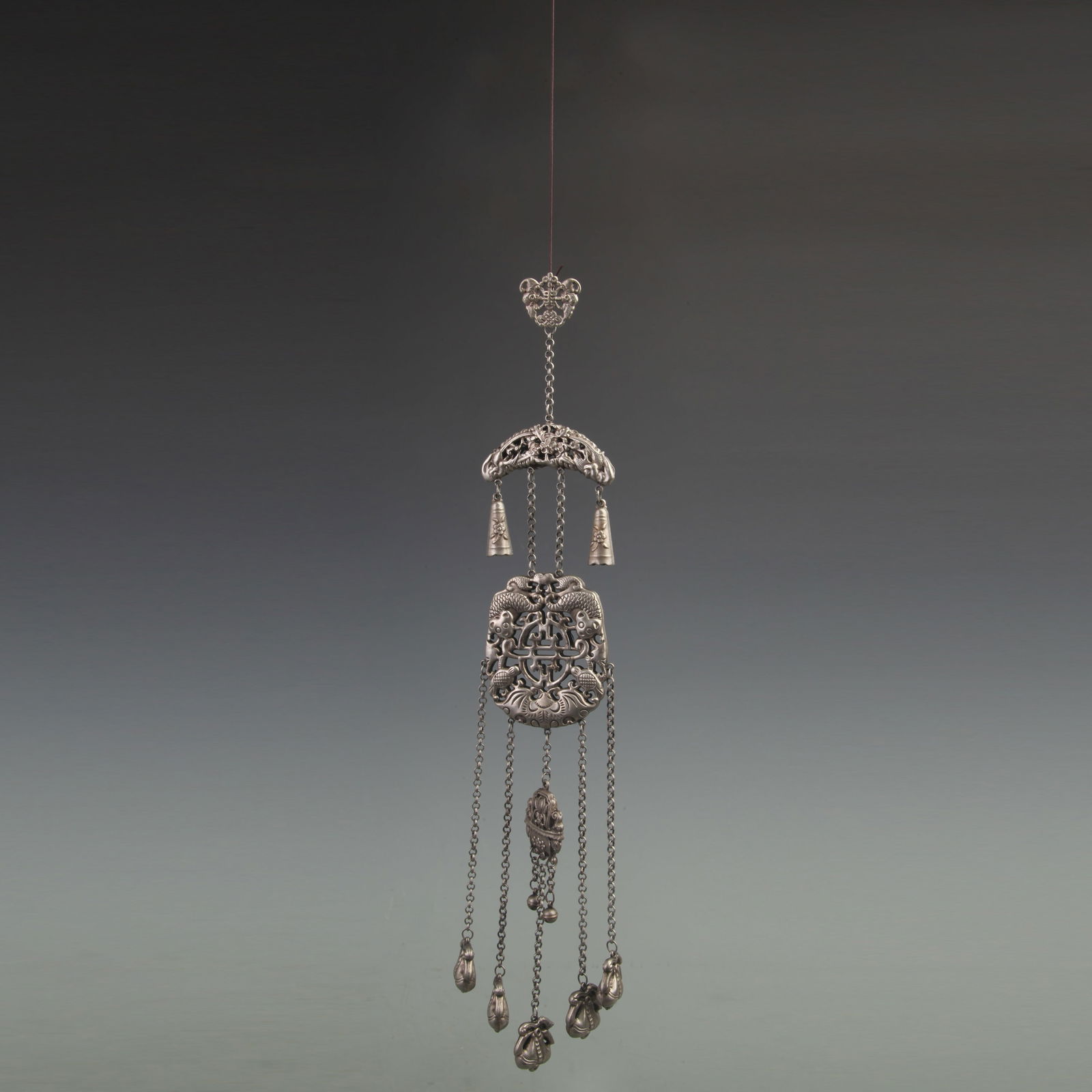 A FINE WHITE BRONZE MADE CHILDREN NECKLACE (1 of 6)