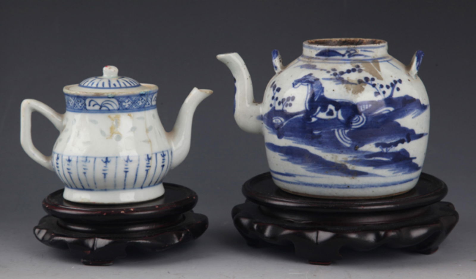 GROUP OF TWO PORCELAIN TEA POT (1 of 4)