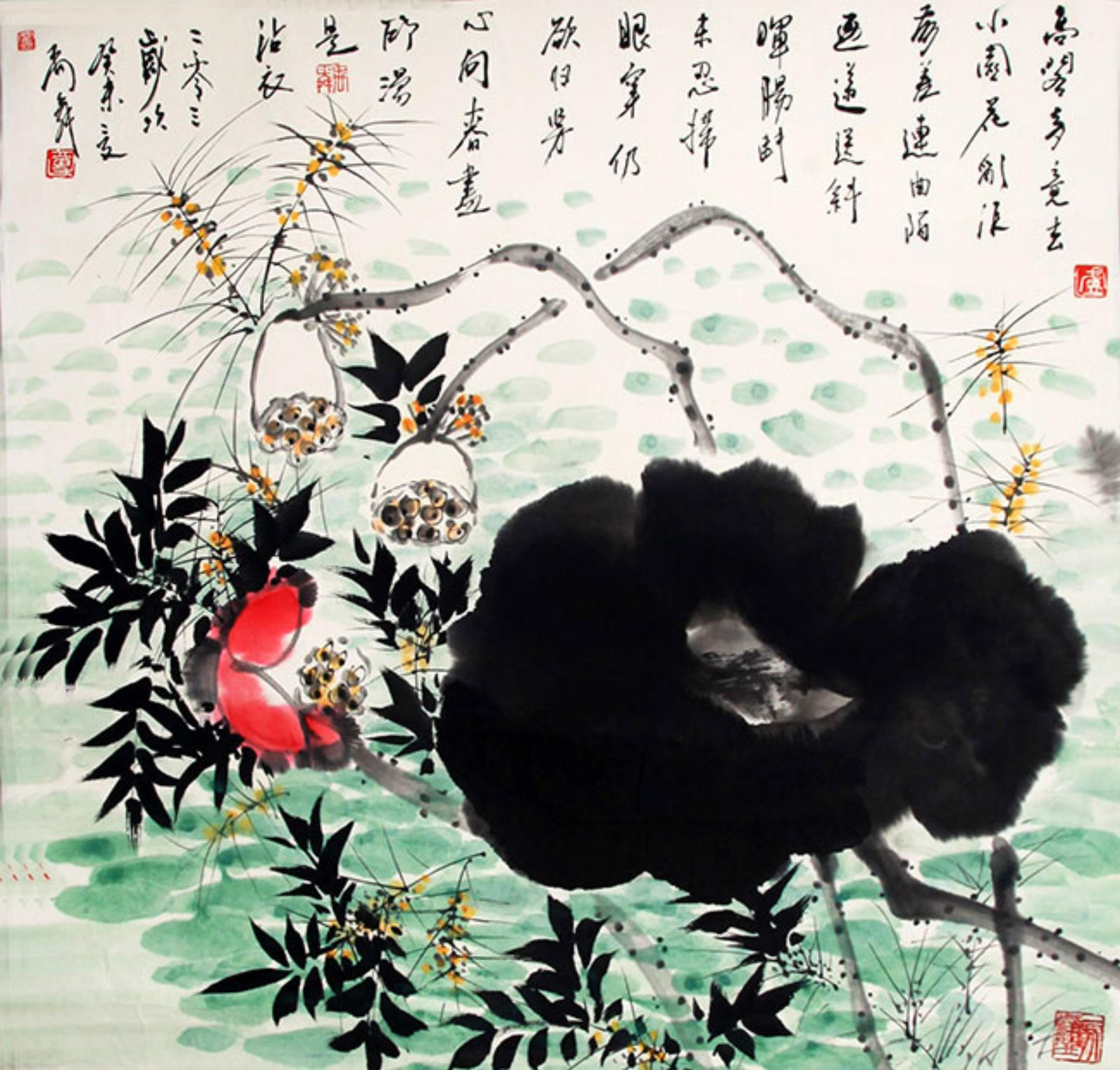 LU YU SHUN, CHINESE PAINTING ATTRIBUTED TO (1 of 3)