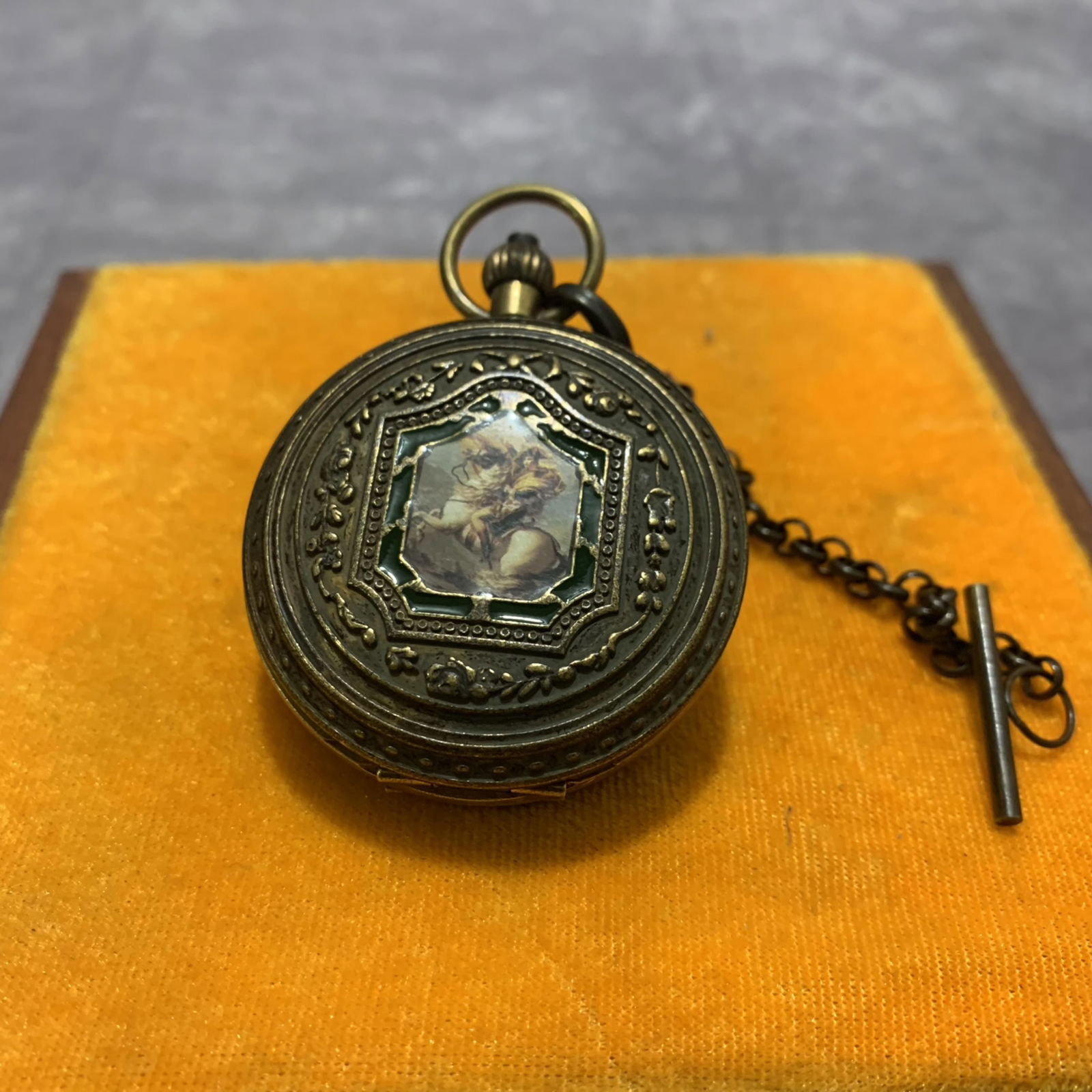 DOUBLE-SIDED BRONZE POCKET WATCH (1 of 3)