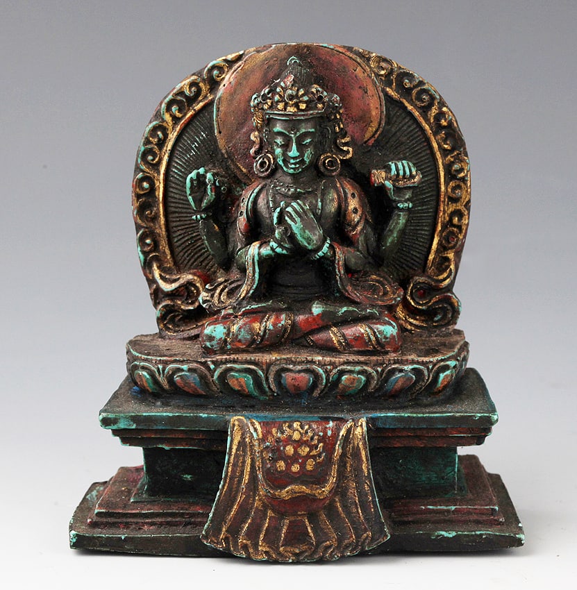 TIBETAN BUDDHIST MANJUSHRI BODHISATTVA STATUE (1 of 6)