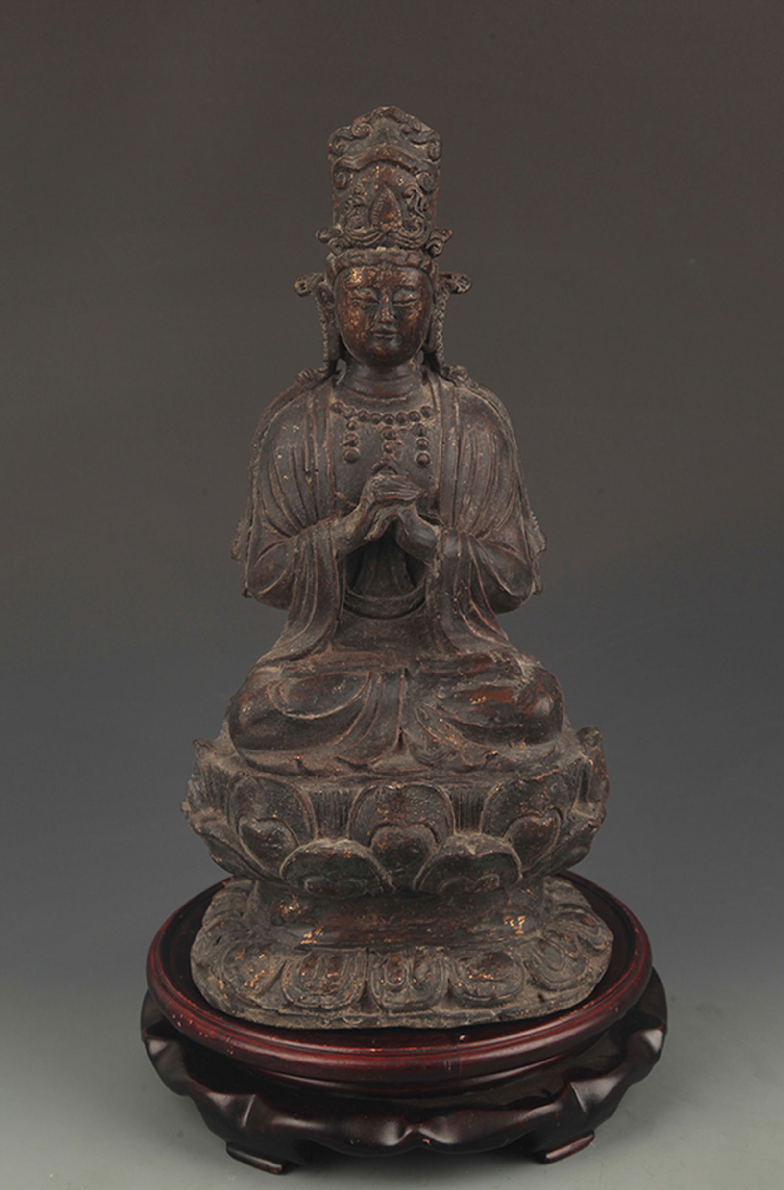 RARE BRONZE SEATED MAHASTAMAPRAPTA STATUE (1 of 5)