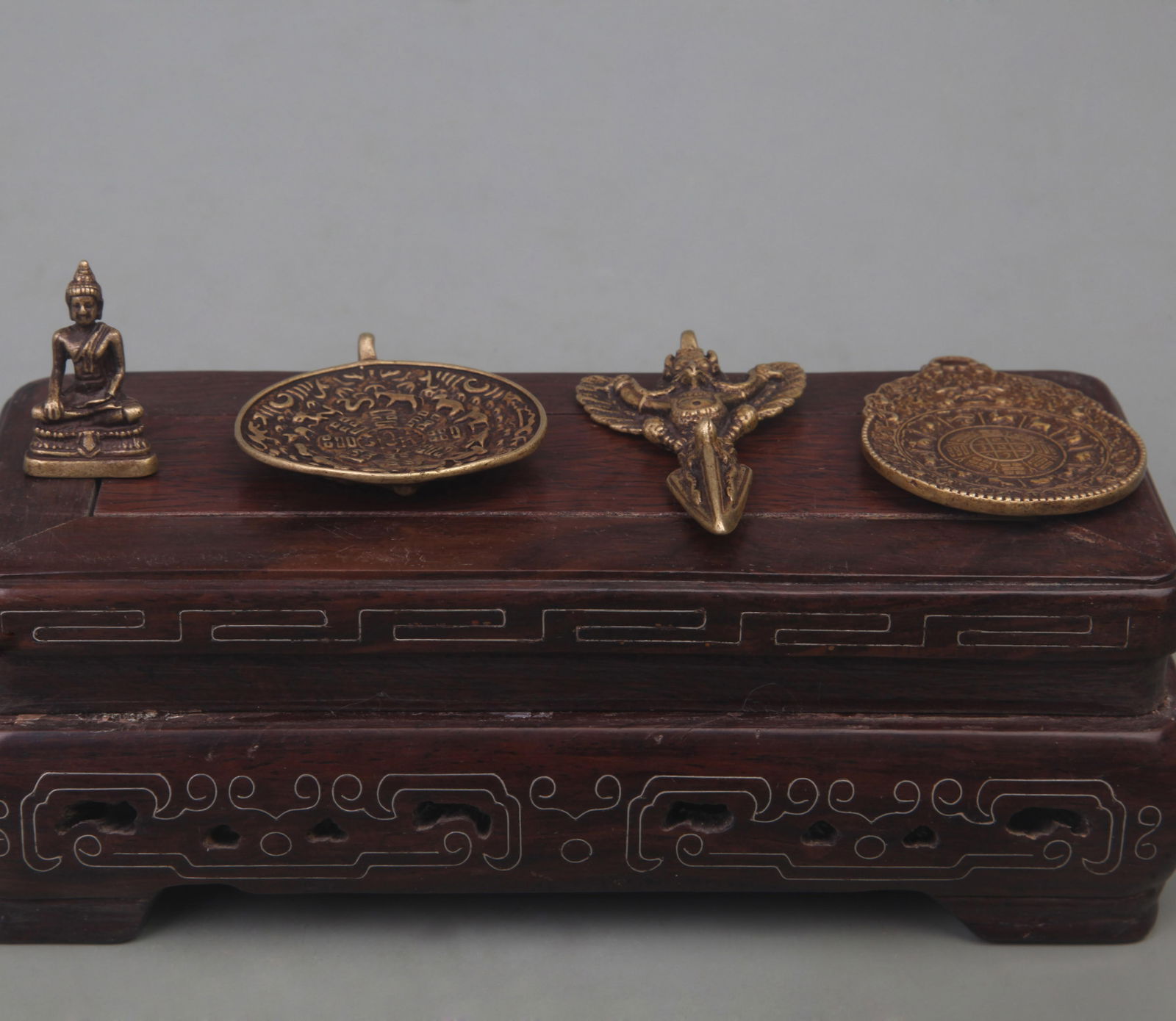 GROUP TIBETAN BUDDHISM BRONZE PENDANT (1 of 4)