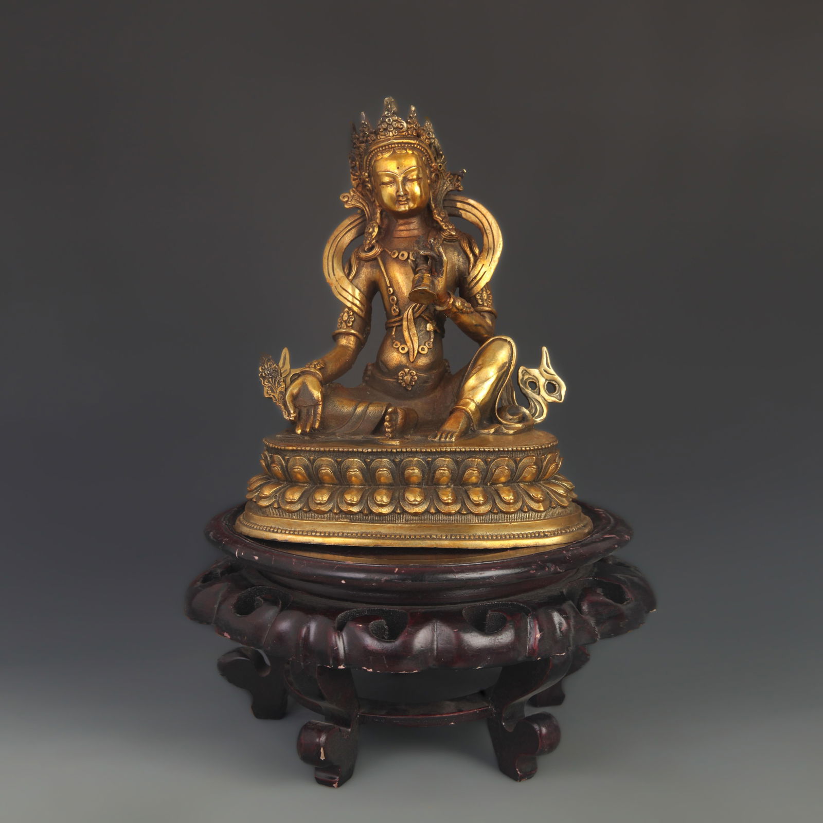 TIBETAN BUDDHIST BRONZE STATUE OF VAJRAYOGINI, THE DIAMOND DAKINI (1 of 5)