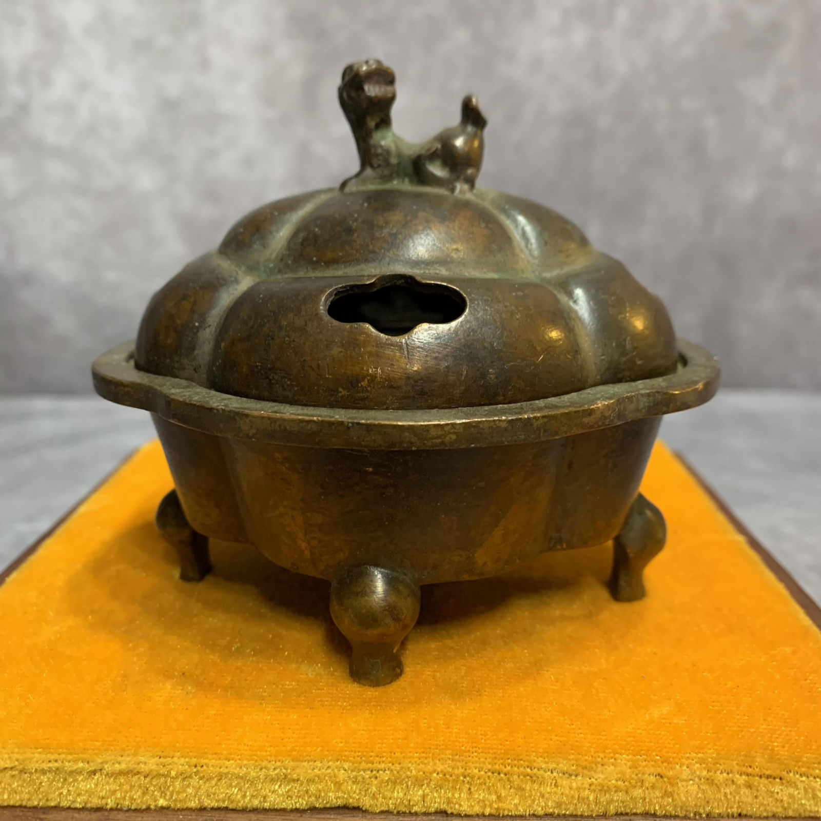A FINE SMALL THREE FOOT BRONZE CENSER (1 of 6)