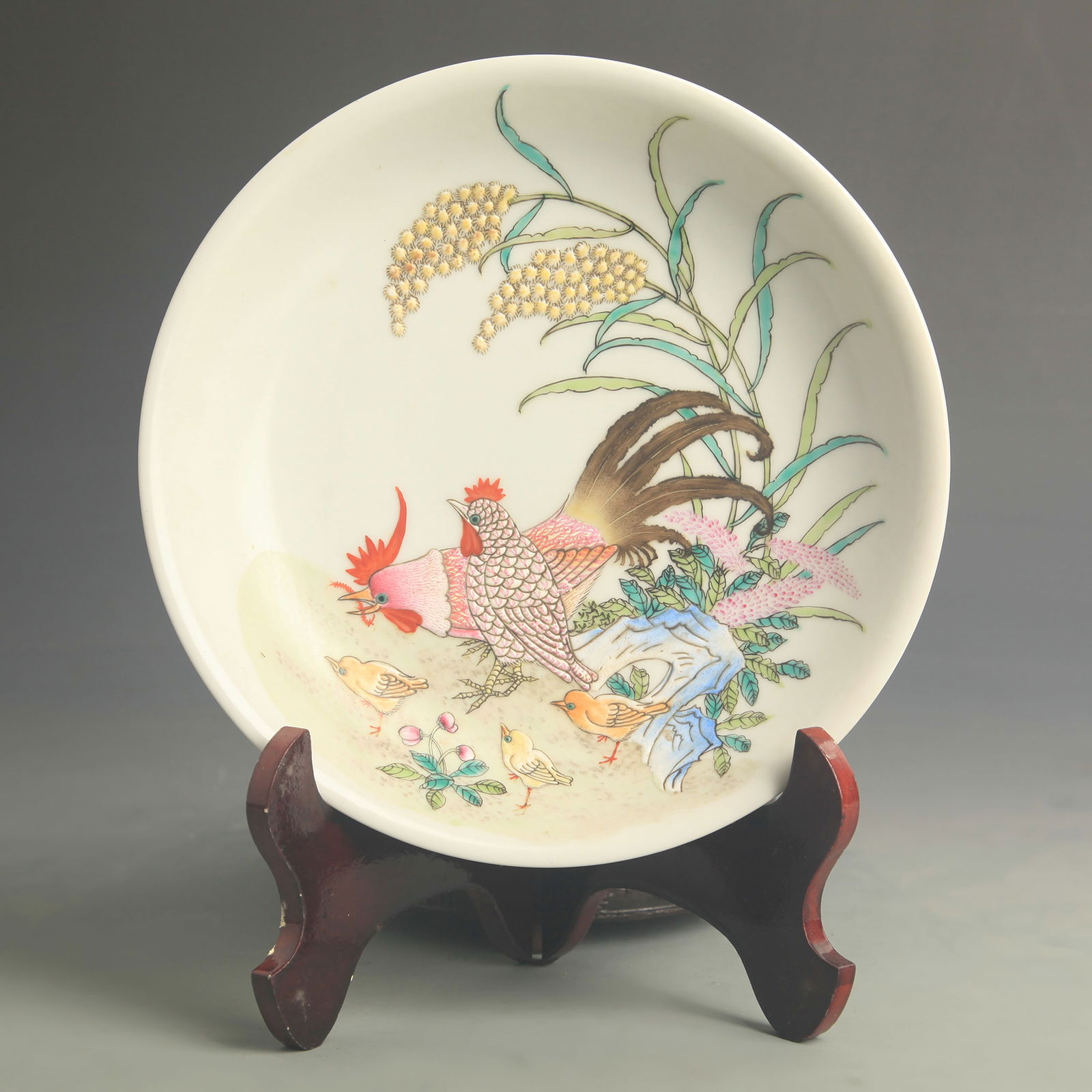 CLOISONNE ENAMEL FLORAL PATTERN PORCELAIN PLATE (1 of 6)