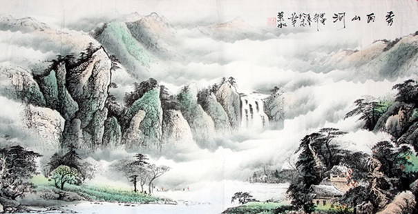 LI HUI RU, CHINESE PAINTING ATTRIBUTED TO: Contemporary, High: 26.5 inch; Width: 50.3 inch;