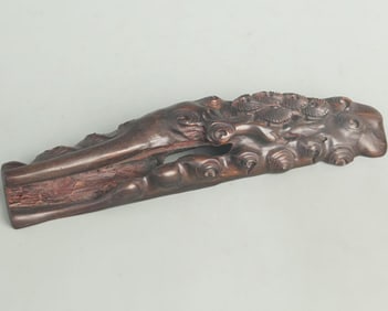 A FINE SANDALWOOD MADE FINELY CARVED ARMREST