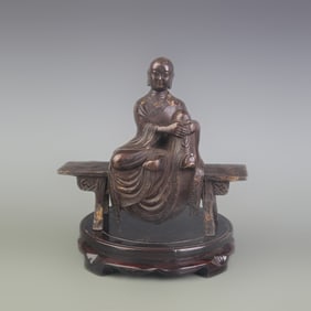 A FINE BRONZE ARHAT STATUE