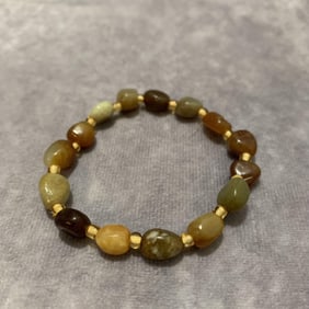 A FINE SEMI PRECIOUS GEMSTONE BRACELETS