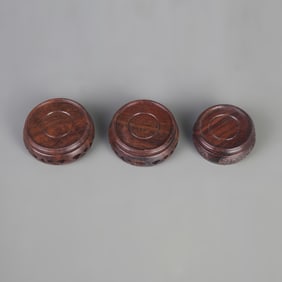 SET OF THREE WOODEN STANDS