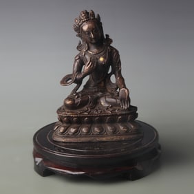 BRONZE STATUE OF USHNISHA VIJAYA BODHISATTVA