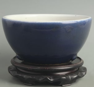 A FINE CELADON BLUE COLOR GLAZE BRUSH WASHER