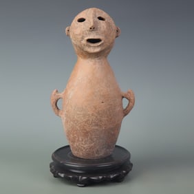 A FINE COPY OF QI JIA CULTURE HUMAN POTTERY FIGURE