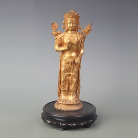 A FINE GILT BRONZE BUDDHA STATUE