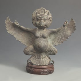 CAST IRON FIGURE OF GARUDA STATUE