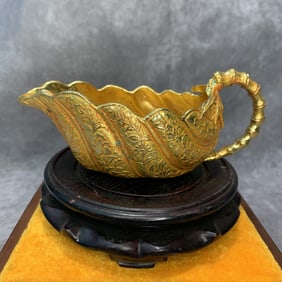 A FINE MELON SHAPED BRONZE BOWL