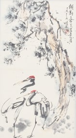 A FINE CHINESE PAINTING, ATTRIBUTED TO CAO MING RAN