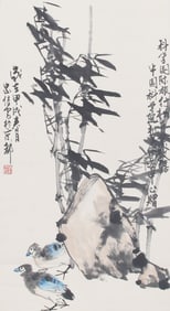A FINE CHINESE PAINTING, ATTRIBUTED TO LIU ZHONG XIN