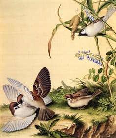 A COPY OF CHINESE PAINTING ON SILK